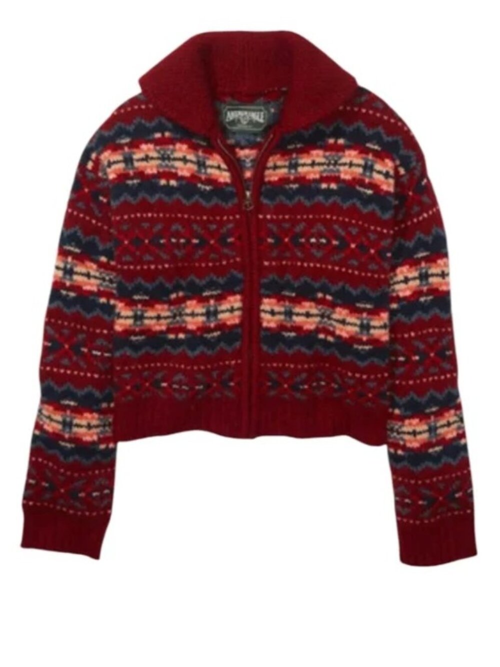 American Eagle Fair Isle Zip Cardigan sweater NWOT!